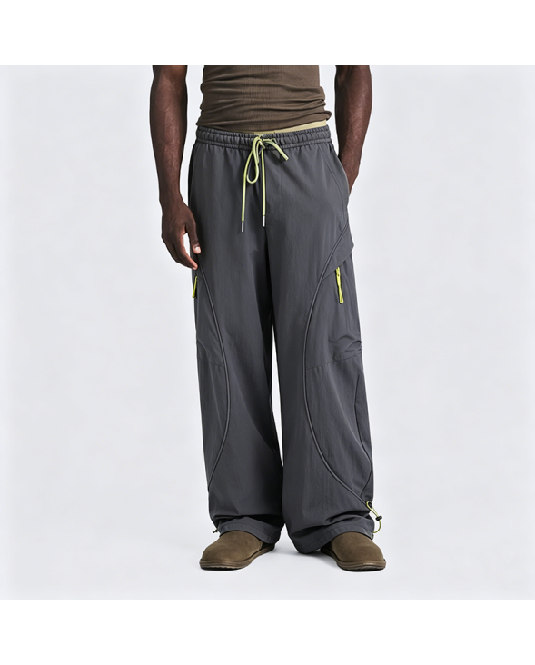 Outdoor Sport Workwear Patchwork Straight-Leg Pants