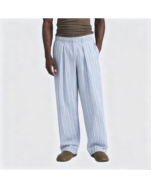 American Retro Striped Wide-Leg Pants