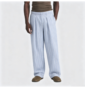 American Retro Striped Wide-Leg Pants