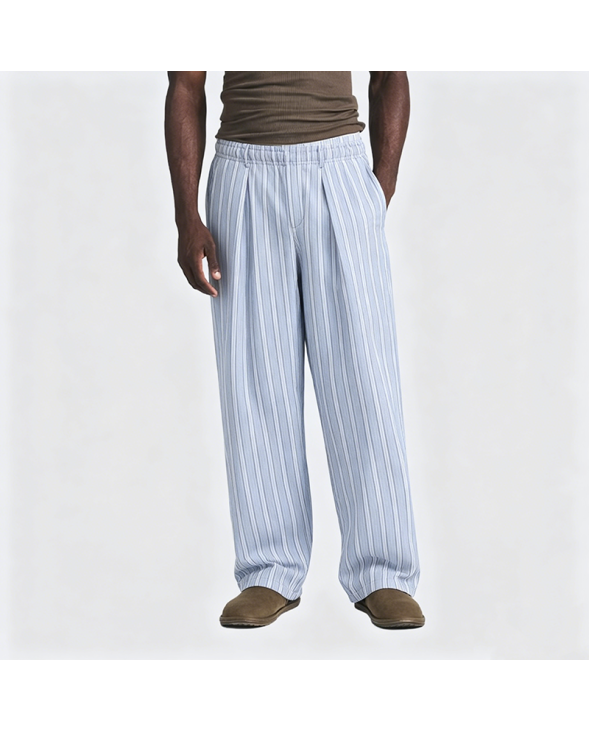 American Retro Striped Wide-Leg Pants