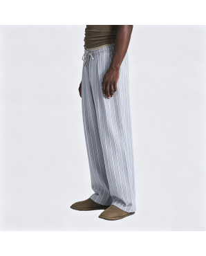 American Retro Striped Wide-Leg Pants