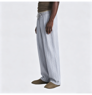 American Retro Striped Wide-Leg Pants
