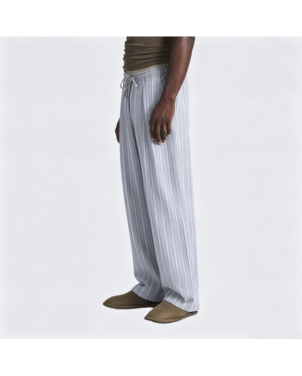 American Retro Striped Wide-Leg Pants