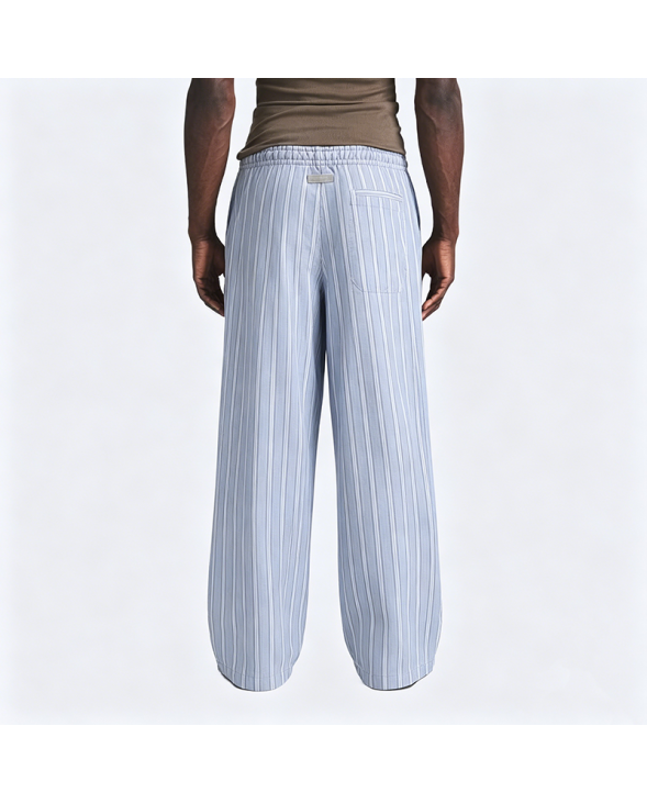 American Retro Striped Wide-Leg Pants