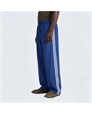 American Retro Three-Stripe Straight-Leg Wide-Leg Pants
