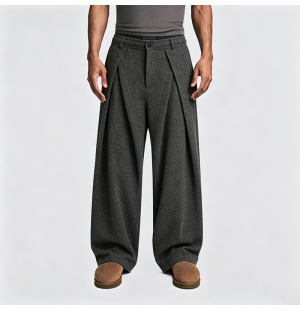 American Retro Wide-Leg Trousers