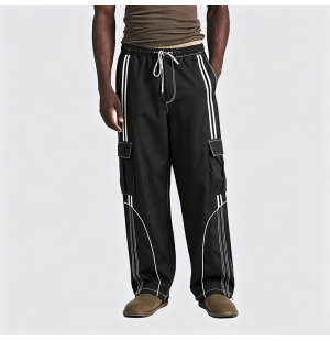 American High Street Loose Straight Leg Wide-Leg Cargo Pants