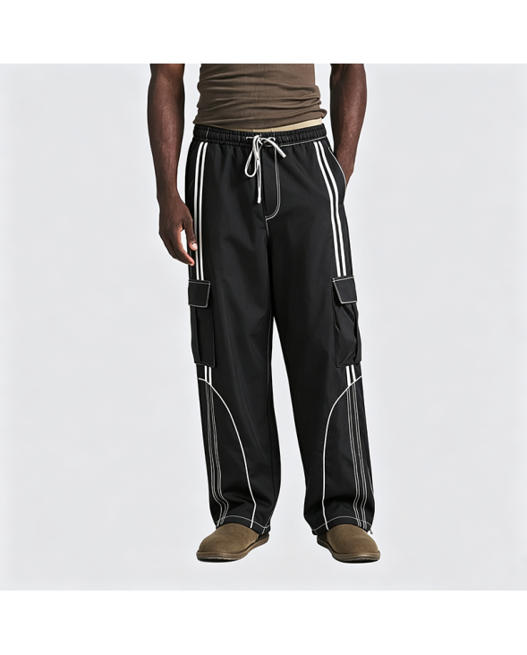 American High Street Loose Straight Leg Wide-Leg Cargo Pants