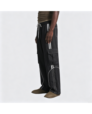 American High Street Loose Straight Leg Wide-Leg Cargo Pants
