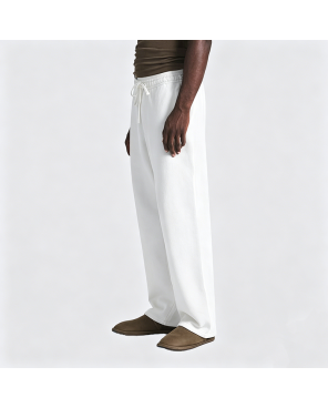 Textured Ice Silk Casual Trousers
