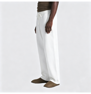 Textured Ice Silk Casual Trousers