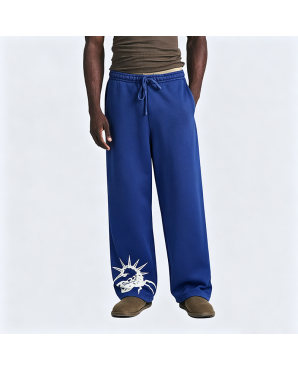 American Street Print Straight-leg Casual Pants