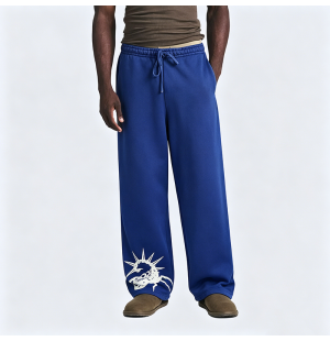 American Street Print Straight-leg Casual Pants