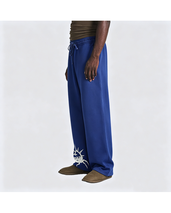 American Street Print Straight-leg Casual Pants