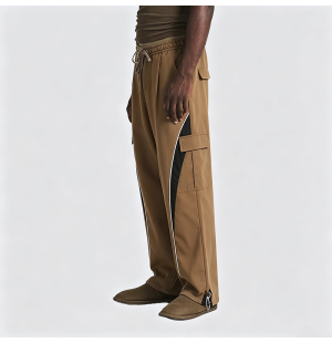 Patchwork Color-Block Casual Pants