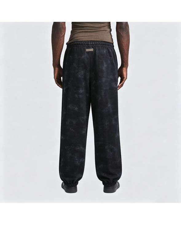 Elastic Waist Tapered Loose Washed Sweatpants
