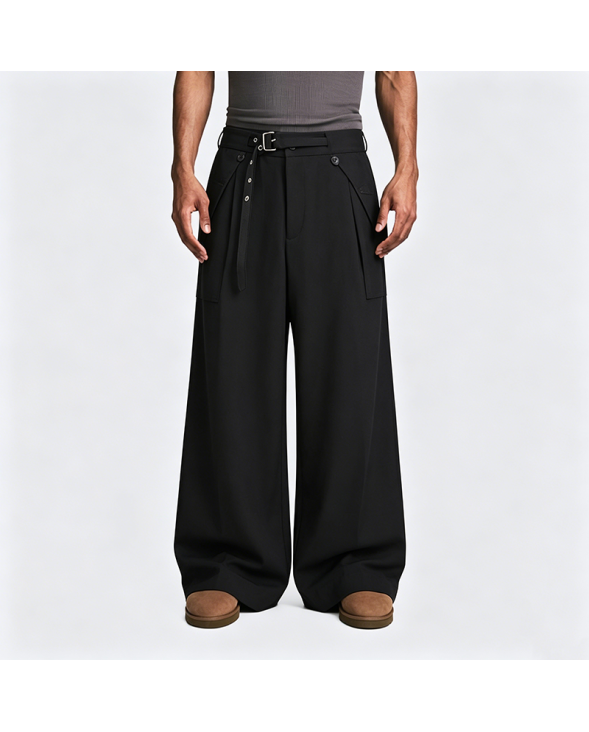 American Retro Wide-Leg Trousers
