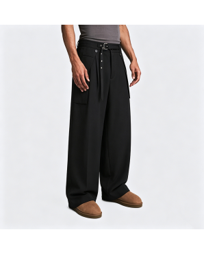American Retro Wide-Leg Trousers