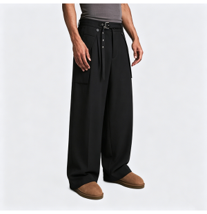 American Retro Wide-Leg Trousers
