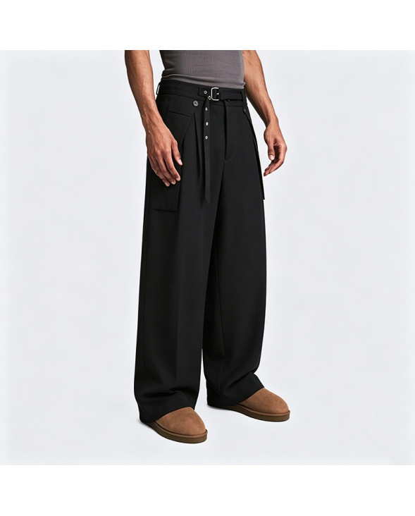 American Retro Wide-Leg Trousers