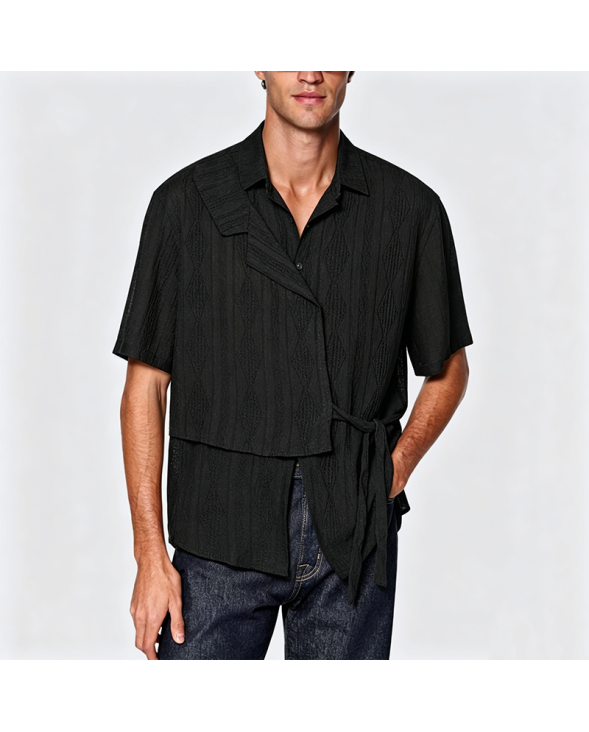 Simple Cotton Short-Sleeve Shirt