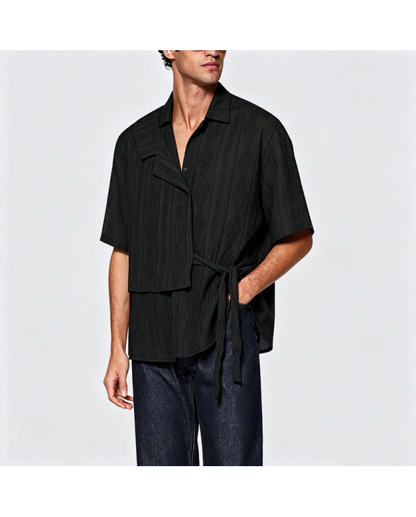 Simple Cotton Short-Sleeve Shirt