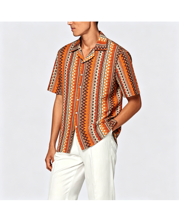 Simple Cotton Short Sleeve Shirt