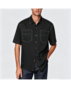 Minimalist Solid Color Crew Neck Short Sleeve T-Shirt