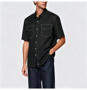 Minimalist Solid Color Crew Neck Short Sleeve T-Shirt