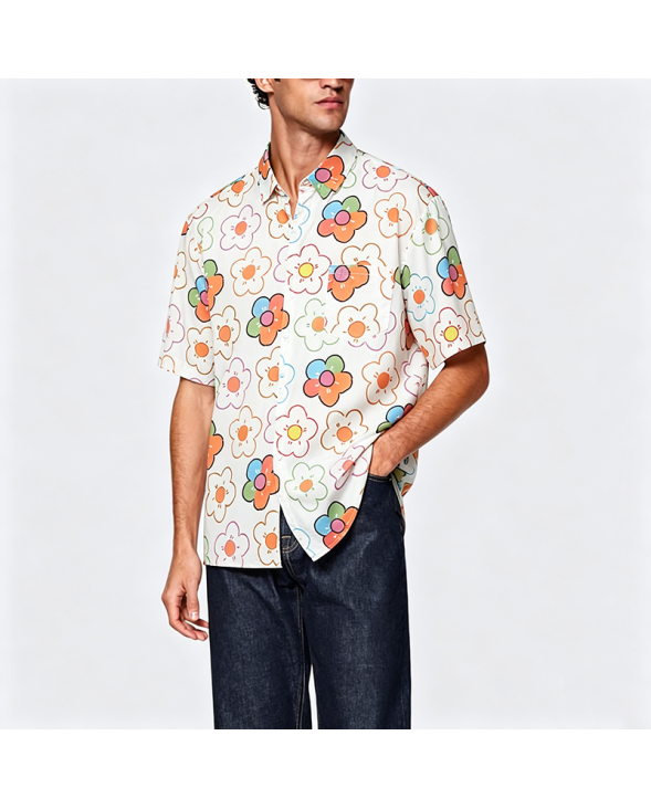 Simple Cotton Short Sleeve Shirt