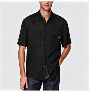Simple Cotton Short Sleeve Shirt