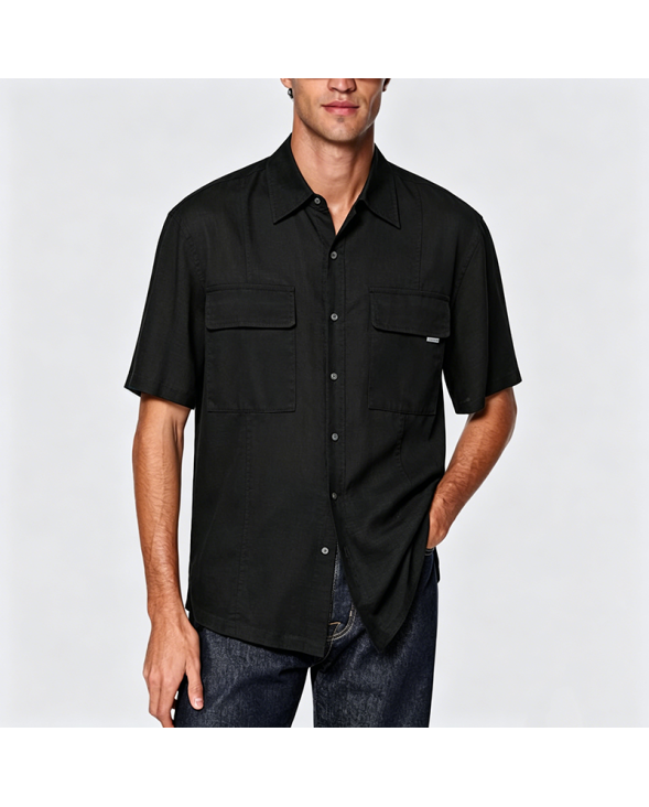 Simple Cotton Short Sleeve Shirt