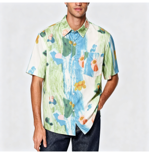 Simple Cotton Short Sleeve Shirt