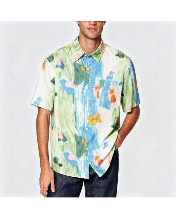 Simple Cotton Short Sleeve Shirt