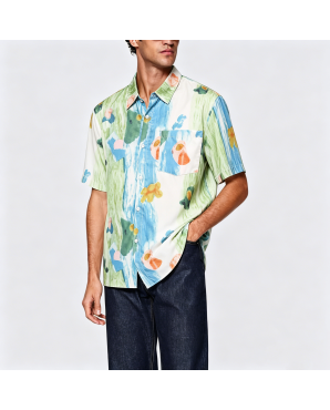 Simple Cotton Short Sleeve Shirt