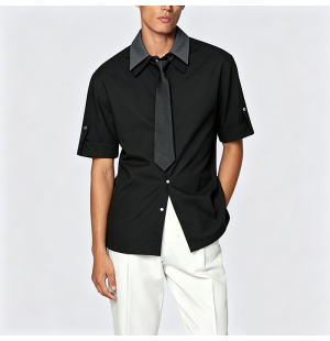 Simple Cotton Short-Sleeve Shirt