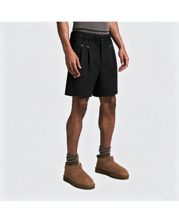 American Retro Solid Color Drape Shorts Loose Casual