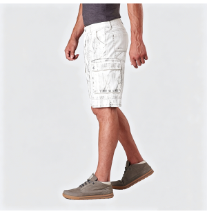 American Streetwear Dirty Workwear Denim Cargo Shorts Multi-Pocket Straight Leg