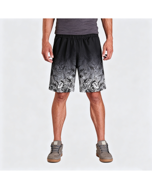Gradient Quick-Dry Swim Trunks Men's Loose Casual Shorts