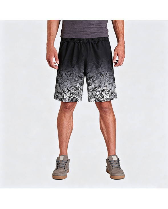 Gradient Quick-Dry Swim Trunks Men's Loose Casual Shorts