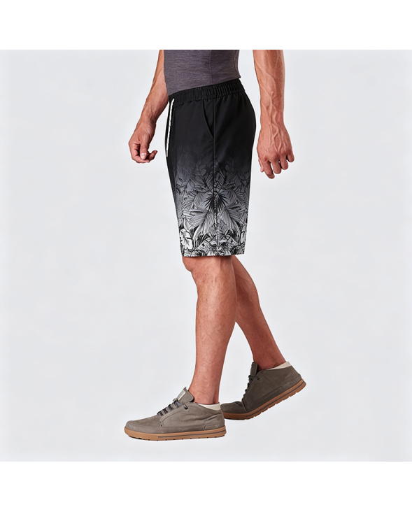 Gradient Quick-Dry Swim Trunks Men's Loose Casual Shorts