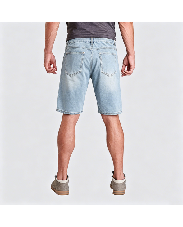 American Retro Light Wash Denim Shorts