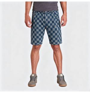 American High Street Plaid Denim Shorts