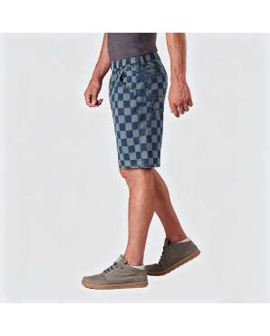 American High Street Plaid Denim Shorts