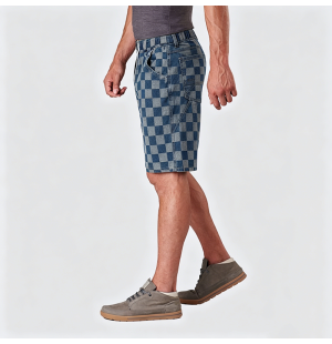 American High Street Plaid Denim Shorts