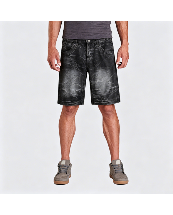 American Vintage Washed Denim Cropped Pants