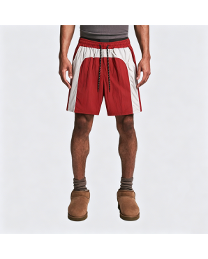 Men's Summer Quick-Dry Casual Shorts Loose Fit Patchwork Color-Block