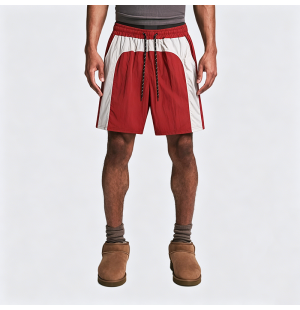 Men's Summer Quick-Dry Casual Shorts Loose Fit Patchwork Color-Block