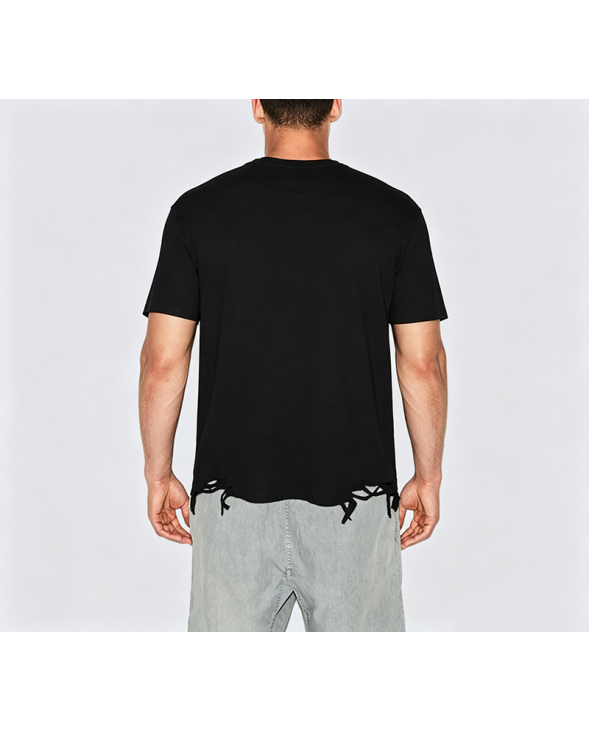 Rock Band Design Distressed Short Sleeve T-Shirt