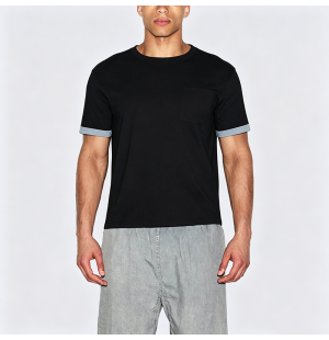 American Retro Color-Block Short-Sleeve T-Shirt